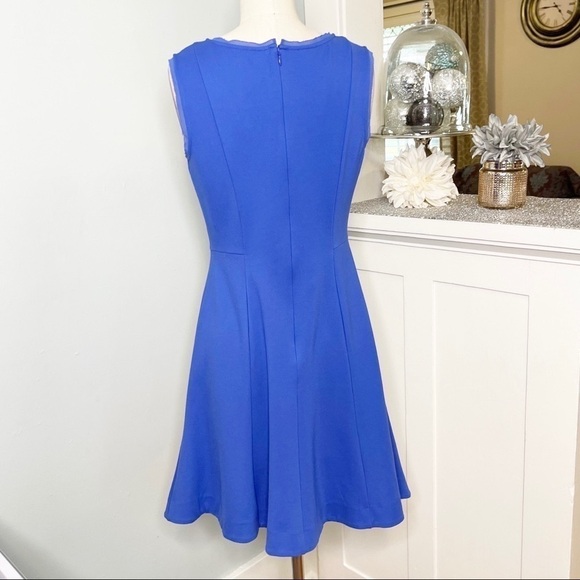 Talbots Blue Fit & Flare Dress Sleeveless XS 2 - Picture 5 of 10
